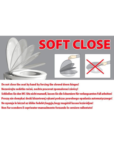 AQUATECH SLIM Soft Close tualetes sēdeklis, balts/hroms - 2