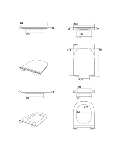 FLO SLIM Soft Close tualetes sēdeklis, balts - 5