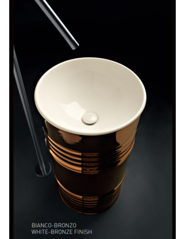 Kerasan laisvai pastatomas praustuvas Artwork Barrel 4742K baltas - 10