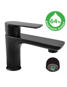 Water-saving basin lever mixer  VLTAVA ECO BLACK MATT -...