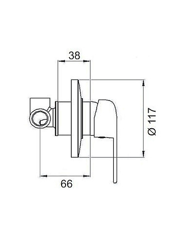 Dušas krāns zemapmetuma MG-2548, MALTA