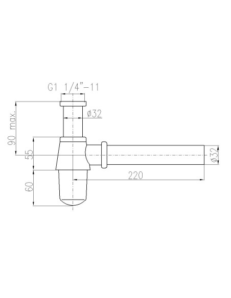 Сифон для умывальника цельнометаллический, круглый БРОНЗОВЫЙ - Barva Stará mosaz (Bronz) Сифон для умывальника цельнометаллический, круглый БРОНЗОВЫЙ - Barva Stará mosaz (Bronz)