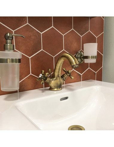 Смеситель для умывальника МОРАВА РЕТРО в бронзе - Barva Stará mosaz (Bronz),Rozměr 1/2''