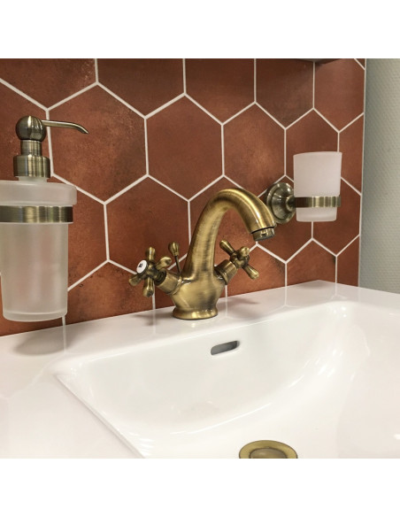 Смеситель для умывальника МОРАВА РЕТРО в бронзе - Barva Stará mosaz (Bronz),Rozměr 1/2''