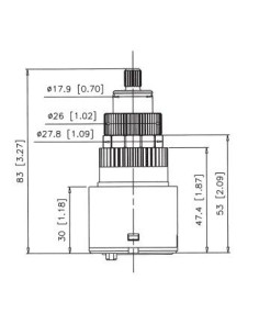 Картридж термостатический - Barva ø 40 mm - termostat 2