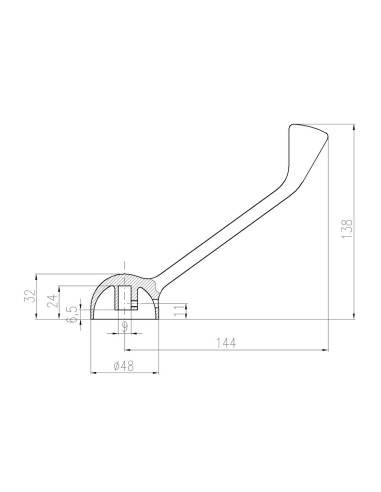 Ручка CLINICA - Barva Chrom,Rozměr ø 35 mm