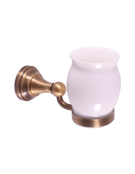 Стакан для зубных щеток с держателем БРОНЗА  Аксессуар для ванной МОРАВА РЕТРО - Barva Stará mosaz (Bronz) Стакан для зубных щеток с держателем БРОНЗА  Аксессуар для ванной МОРАВА РЕТРО - Barva Stará mosaz (Bronz)