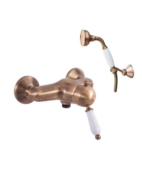 Смеситель для душа ЛАБЭ бронза - Barva Stará mosaz (Bronz),Rozměr 150 mm