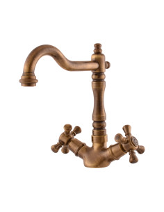Смеситель для раковины МОРАВА РЕТРО в бронзе - Barva Stará mosaz (Bronz),Rozměr 3/8''