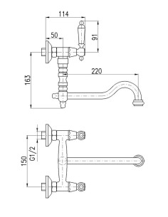 - Barva Stará mosaz (Bronz),Rozměr 150 mm 2
