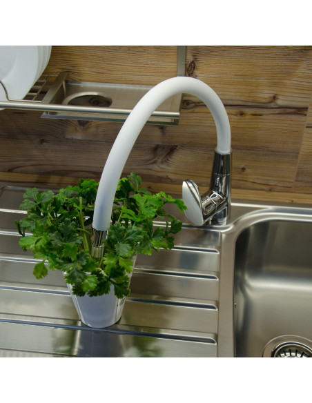 Смеситель кухонный АМУР - Barva chrom/bílá,Rozměr 3/8''