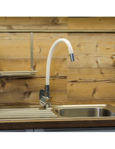 Смеситель кухонный АМУР - Barva chrom/bílá,Rozměr 1/2''