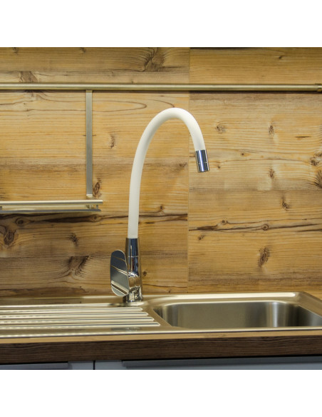 Смеситель кухонный АМУР - Barva chrom/bílá,Rozměr 1/2''