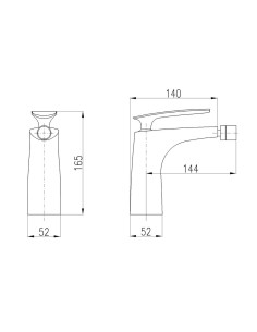 Смеситель для биде ТИГРИС - Barva Chrom,Rozměr 1/2'' 2