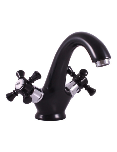 Смеситель для умывальника МОРАВА РЕТРО ЧЕРНЫЙ /ХРОМ - Barva černá matná/chrom,Rozměr 1/2'' Смеситель для умывальника МОРАВА РЕТРО ЧЕРНЫЙ /ХРОМ - Barva černá matná/chrom,Rozměr 1/2''