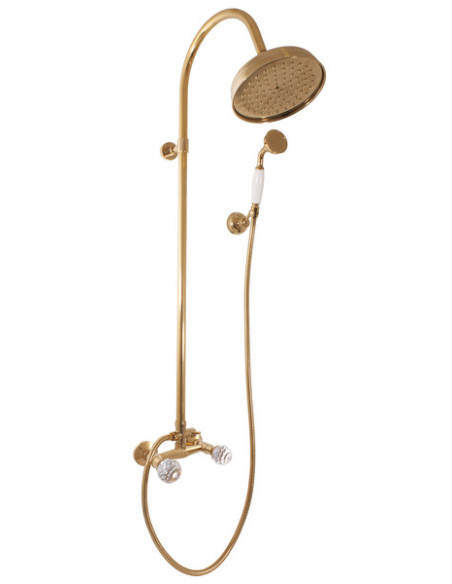 Смеситель для душа BRILLIANCE с верхним и ручным душем - Barva ZLATÁ - lesklá,Rozměr 150 mm