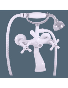 Смеситель классический для ванной МОРАВА РЕТРО БЕЛЫЙ/ХРОМ - Barva bílá/chrom,Rozměr 150 mm 2