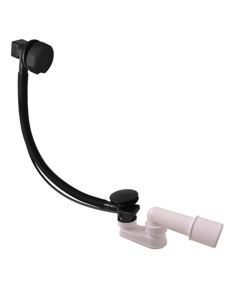 Сифон для ванной автомат металлический ЧЕРНЫЙ МАТОВЫЙ - Barva plast,Rozměr 600 mm Сифон для ванной автомат металлический ЧЕРНЫЙ МАТОВЫЙ - Barva plast,Rozměr 600 mm