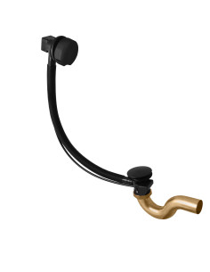 Сифон для ванной автомат металлический ЧЕРНЫЙ МАТОВЫЙ - Barva plast,Rozměr 600 mm 2