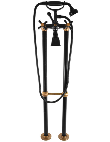 Смеситель для отдельностоящей ванны  МОРАВА РЕТРО ЧЕРНЫЙ/БРОНЗА  - Barva Černá matná/Stará mosaz (Bronz),Rozměr 150 mm Смеситель для отдельностоящей ванны  МОРАВА РЕТРО ЧЕРНЫЙ/БРОНЗА  - Barva Černá matná/Stará mosaz (Bronz),Rozměr 150 mm