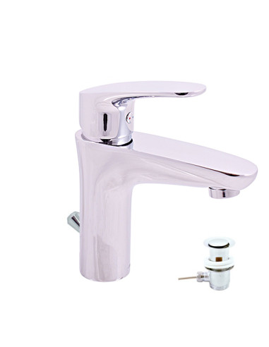 Смеситель для умывальника АМУР - Barva chrom - plastová výpusť,Rozměr 3/8''