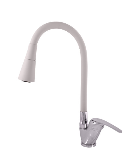 Смеситель кухонный с флексибильным изливом и душем САЗАВА - Barva chrom/šedá,Rozměr 1/2'',Typ ručky SA006.5/13S Смеситель кухонный с флексибильным изливом и душем САЗАВА - Barva chrom/šedá,Rozměr 1/2'',Typ ručky SA006.5/13S