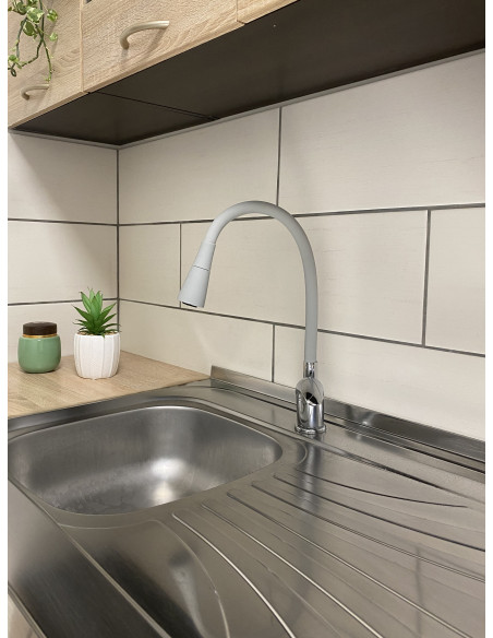 Смеситель кухонный с флексибильным изливом и душем САЗАВА - Barva chrom/šedá,Rozměr 1/2'',Typ ručky SA006.5/13S Смеситель кухонный с флексибильным изливом и душем САЗАВА - Barva chrom/šedá,Rozměr 1/2'',Typ ručky SA006.5/13S