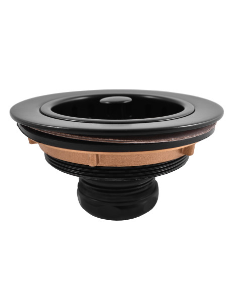 Донный клапан сифона для мойки 6/4'' с нержавеющей peшeткой  ЧЕРНЫЙ MАТОВЫЙ  - Barva Černá matná Донный клапан сифона для мойки 6/4'' с нержавеющей peшeткой  ЧЕРНЫЙ MАТОВЫЙ  - Barva Černá matná