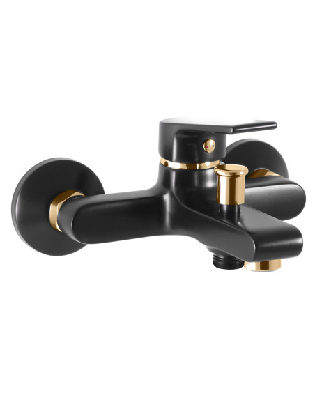 Смеситель для ванной КОЛОРАДО ЧЕРНЫЙ МАТОВЫЙ/ЗОЛОТО - Barva černá matná/zlato,Rozměr 100 mm