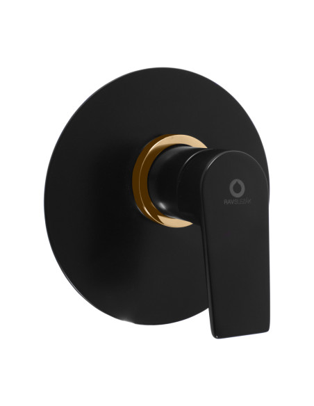 Смеситель для душа скрытого монтажа КОЛОРАДО ЧЕРНЫЙ МАТОВЫЙ/ЗОЛОТО - Barva černá matná/zlato