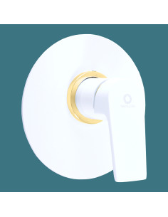 Смеситель для душа скрытого монтажа КОЛОРАДО ГЛЯНЦЕВЫЙ БЕЛЫЙ/ЗОЛОТО - Barva bílá/zlato 2