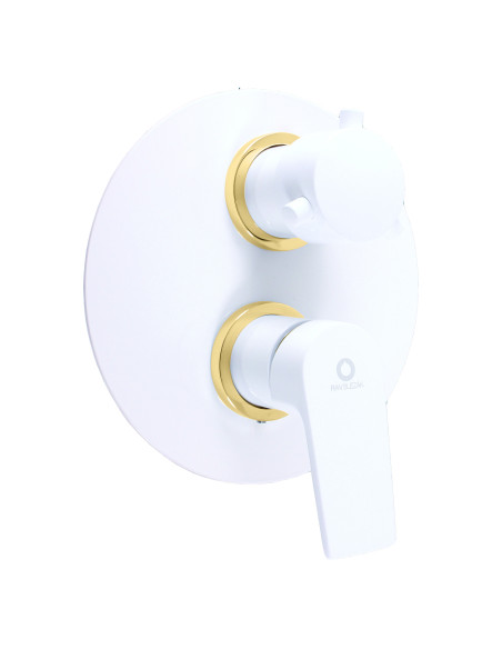 Смеситель для душа с керамическим переключателем КОЛОРАДО ГЛЯНЦЕВЫЙ БЕЛЫЙ/ЗОЛОТО - Barva bílá/zlato Смеситель для душа с керамическим переключателем КОЛОРАДО ГЛЯНЦЕВЫЙ БЕЛЫЙ/ЗОЛОТО - Barva bílá/zlato