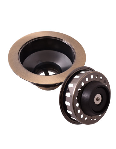 Донный клапан сифона для мойки 6/4'' - БРОНЗОВЫЙ - Barva Stará mosaz (Bronz)