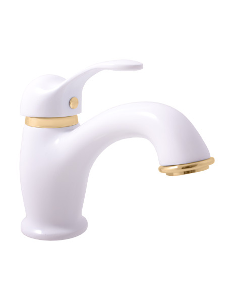 Смеситель для умывальника ЛАБЭ БЕЛЫЙ ГЛЯНЦЕВЫЙ/ЗОЛОТО - Barva bílá/zlato,Rozměr 1/2'' Смеситель для умывальника ЛАБЭ БЕЛЫЙ ГЛЯНЦЕВЫЙ/ЗОЛОТО - Barva bílá/zlato,Rozměr 1/2''