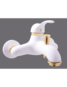 Смеситель для ванны ЛАБЭ БЕЛЫЙ ГЛЯНЦЕВЫЙ/ЗОЛОТО - Barva bílá/zlato,Rozměr 150 mm 2