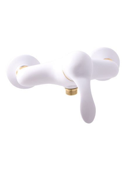 Смеситель для душа  ЛАБЭ БЕЛЫЙ ГЛЯНЦЕВЫЙ/ЗОЛОТО - Barva bílá/zlato,Rozměr 150 mm Смеситель для душа  ЛАБЭ БЕЛЫЙ ГЛЯНЦЕВЫЙ/ЗОЛОТО - Barva bílá/zlato,Rozměr 150 mm