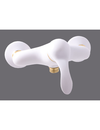 Смеситель для душа  ЛАБЭ БЕЛЫЙ ГЛЯНЦЕВЫЙ/ЗОЛОТО - Barva bílá/zlato,Rozměr 150 mm