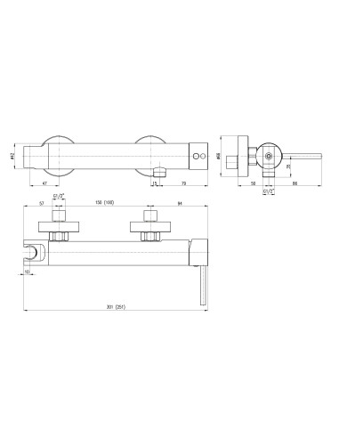 Смеситель для душа SEINA БРОНЗА - Rozměr 150 mm