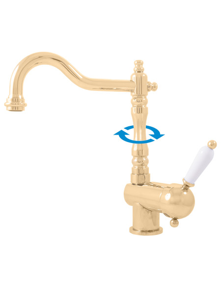 Смеситель для умывальника/раковины ЛАБЭ ЗОЛОТО - Barva ZLATÁ - lesklá,Rozměr 1/2''