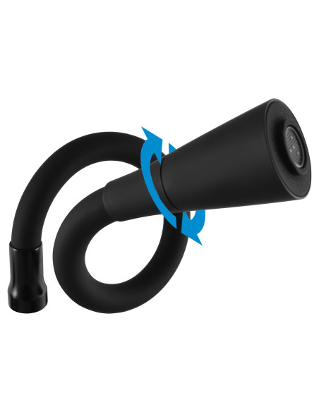 Излив гибкий силиконовый с душем ЧЕРНЫЙ  - Barva Černá matná