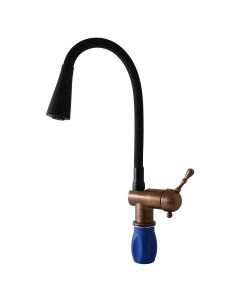 Смеситель кухонный с гибким изливом и душем ЛАБЭ БРОНЗА - Barva Stará mosaz (Bronz),Rozměr 1/2'' 2