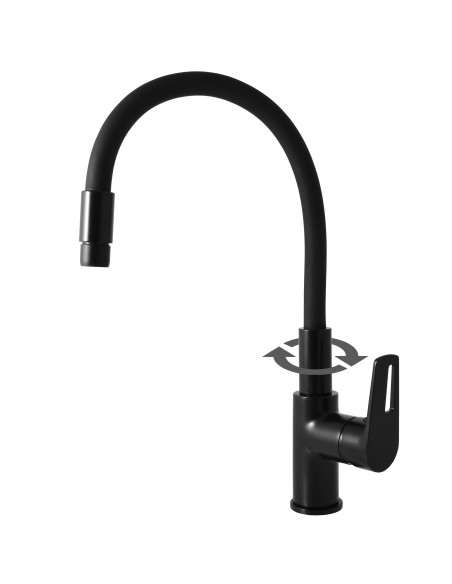 КОЛОРАДО Смеситель кухонный с гибким изливом   ЧЕРНЫЙ МАТОВЫЙ - Barva Černá matná,Rozměr 1/2'' КОЛОРАДО Смеситель кухонный с гибким изливом   ЧЕРНЫЙ МАТОВЫЙ - Barva Černá matná,Rozměr 1/2''