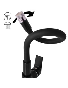 Смеситель кухонный с гибким изливом  и с душем КОЛОРАДО ЧЕРНЫЙ МАТОВЫЙ/ХРОМ - Barva černá matná/chrom,Rozměr 3/8'' 2