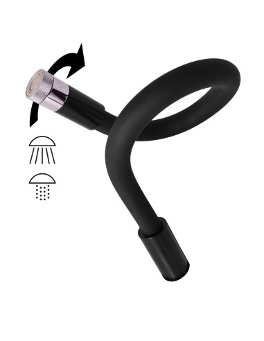 Смеситель кухонный с гибким изливом  и с душем КОЛОРАДО ЧЕРНЫЙ МАТОВЫЙ/ХРОМ - Barva černá matná/chrom,Rozměr 100 mm