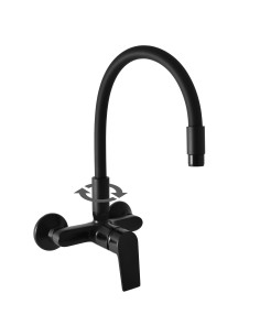 Смеситель кухонный с гибким изливом  КОЛОРАДО ЧЕРНЫЙ МАТОВЫЙ - Barva Černá matná,Rozměr 150 mm 2