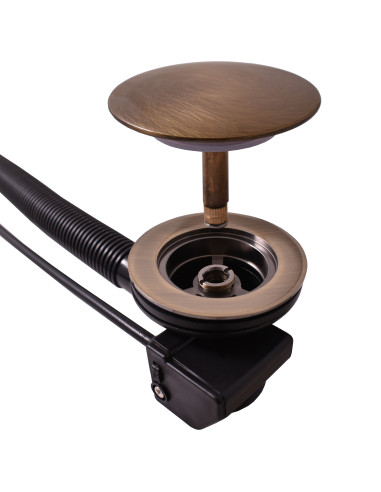 Сифон для ванной автомат металлический БРОНЗОВЫЙ - Barva kov/plast	,Rozměr 600 mm