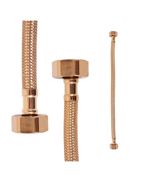 Шланг ФЛЕКСИ ЗОЛОТО - Barva ZLATÁ - lesklá,Rozměr 1/2'' x 1/2'',  40 cm Шланг ФЛЕКСИ ЗОЛОТО - Barva ZLATÁ - lesklá,Rozměr 1/2'' x 1/2'',  40 cm