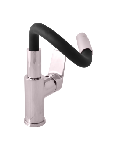 Смеситель для умывальника с гибким изливом КОЛОРАДО - Barva chrom/černá,Rozměr 3/8''