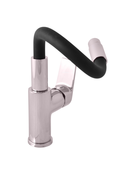 Смеситель для умывальника с гибким изливом КОЛОРАДО - Barva chrom/černá,Rozměr 1/2''