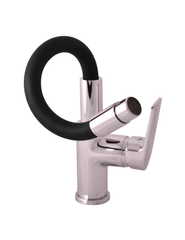 Смеситель для умывальника с гибким изливом КОЛОРАДО - Barva chrom/černá,Rozměr 1/2''